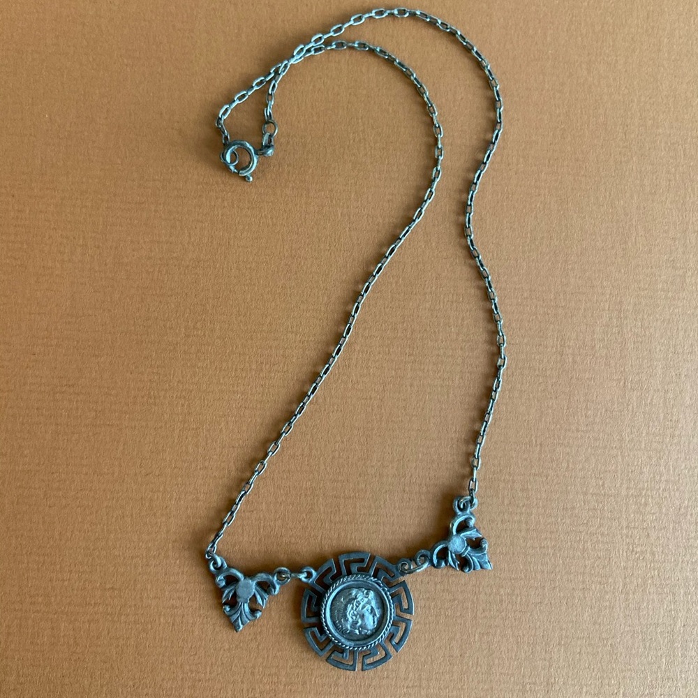 Antique Greek coin necklace